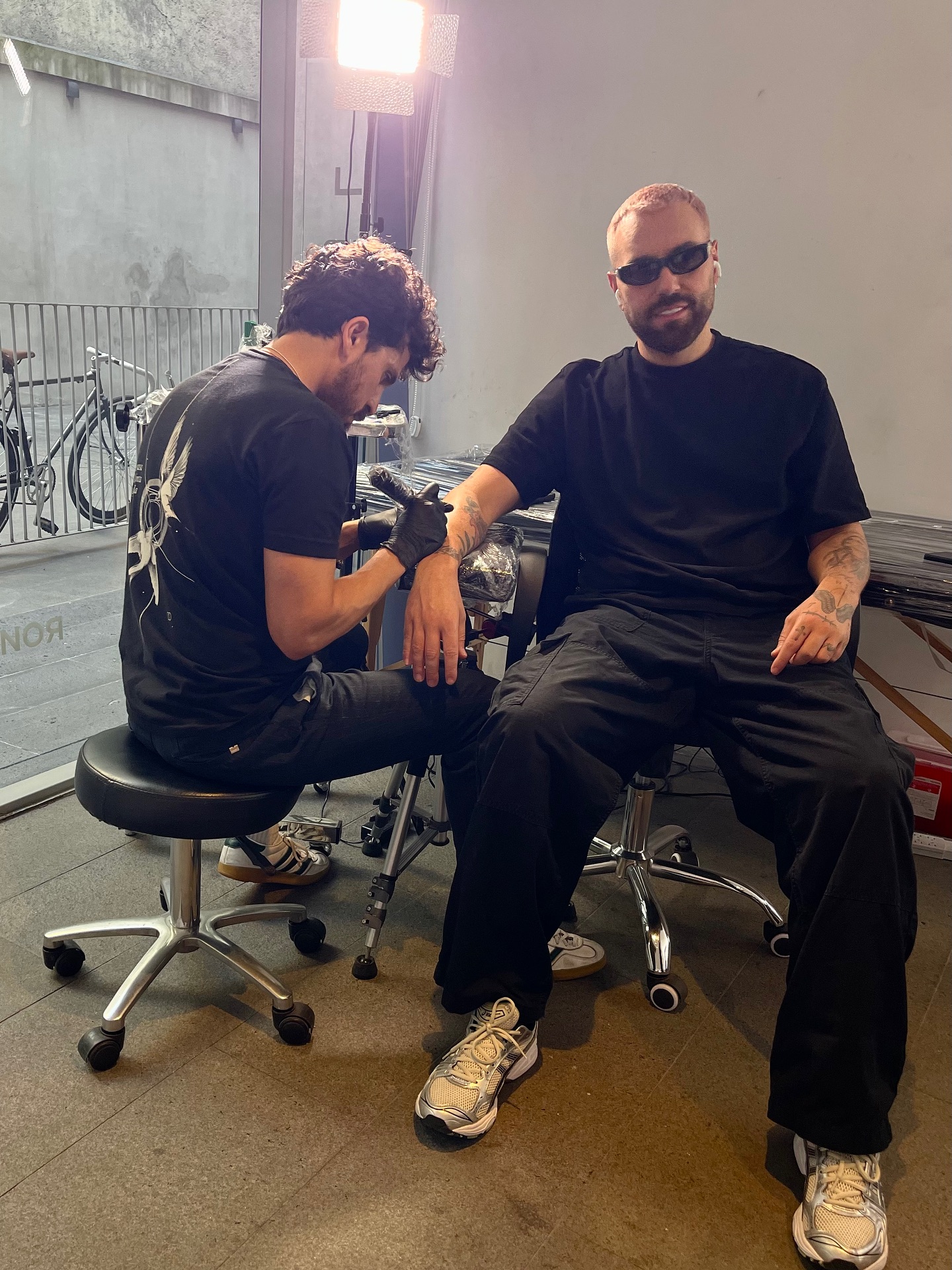 Portrait of two people at Ronvoid Studio